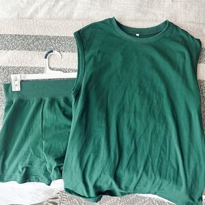 Worn Once Amazon Green Oversized Muscle Tee